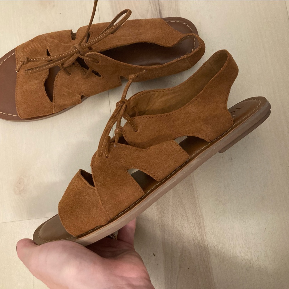 TOMS Calipso Brown Suede Sandals